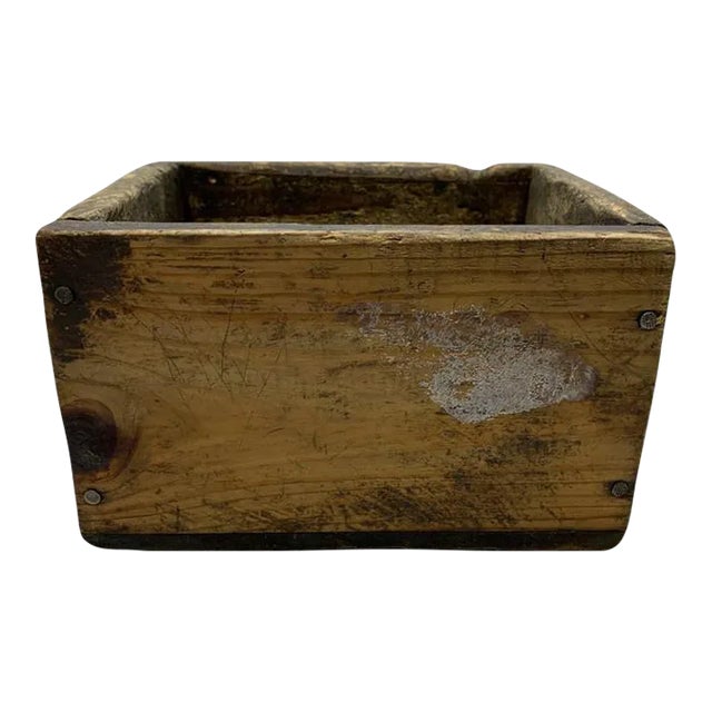 Antique Wooden Container For Sale