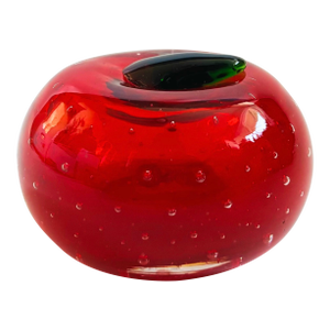 Vintage Art Glass Apple