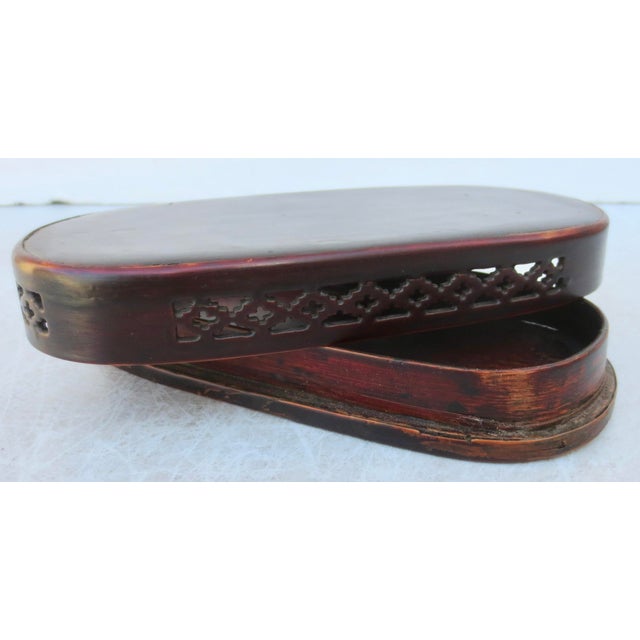 Chinese Antique Chinese Pireced Wooden Box For Sale - Image 3 of 6