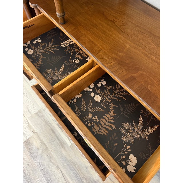 Professionally Restored Mid-Century National Mount Airy Faux Bamboo Bedroom Set - 4 Pieces For Sale - Image 15 of 17