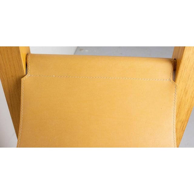 French Oak & Leather Plant Holder For Sale - Image 13 of 14