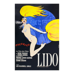 1981 French Original Advertisement Poster - Lido Cocorico (René Gruau)