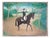 Rosa Torras, Equestrian Rider in Landscape, 1950s, Oil on Board For Sale