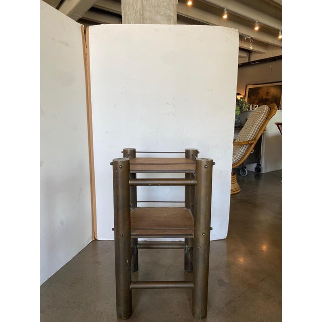 Mid-Century Modern Tubular Brass Side Table, USA, 1970's For Sale - Image 3 of 5