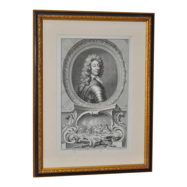 Antique Engraving of the Duke of Schomberg For Sale