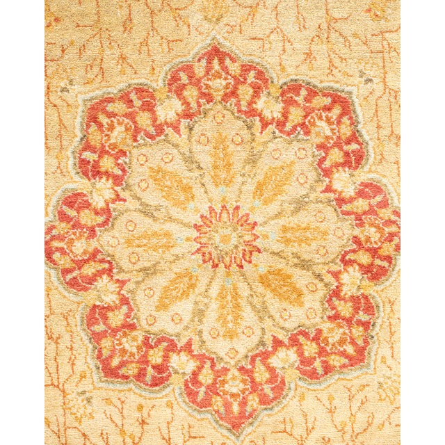 Traditional Mogul, One-of-a-Kind Hand-Knotted Area Rug - Yellow, 4' 2" x 6' 3" For Sale - Image 3 of 8