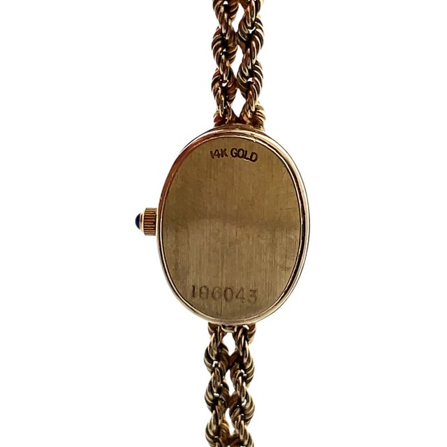 Mid 20th Century Mid 20th Century Jaguar Ladies Vintage Watch in 14k Yellow Gold For Sale - Image 5 of 8