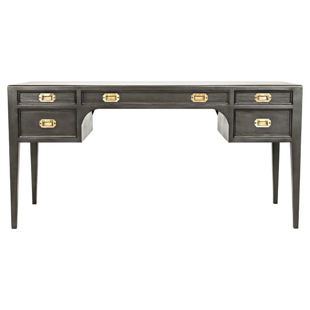 Wood NOIR Africa Desk, Pale For Sale - Image 7 of 8