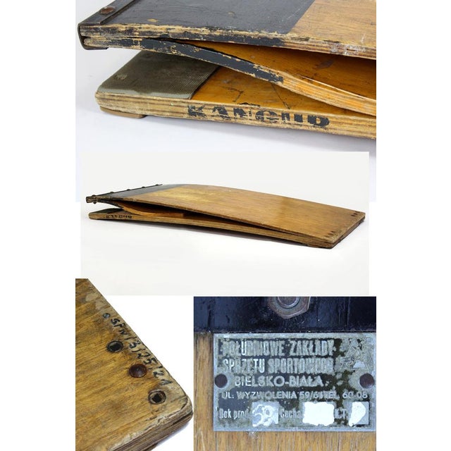 1960s Vintage Gymnastic Horse in Leather with Springboard, 1960s, Set of 2 For Sale - Image 5 of 16