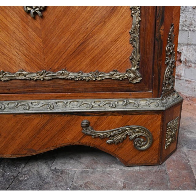 Purple Napoleon III Kingwood Cabinet with Sevres Plaques Chest, 1860 For Sale - Image 8 of 18