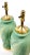 Lamp Pair Green Palm Tree Leaves For Sale - Image 9 of 12