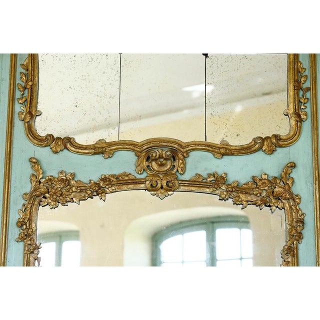 Large Transition Wooden Mirror, 18th Century For Sale - Image 6 of 15