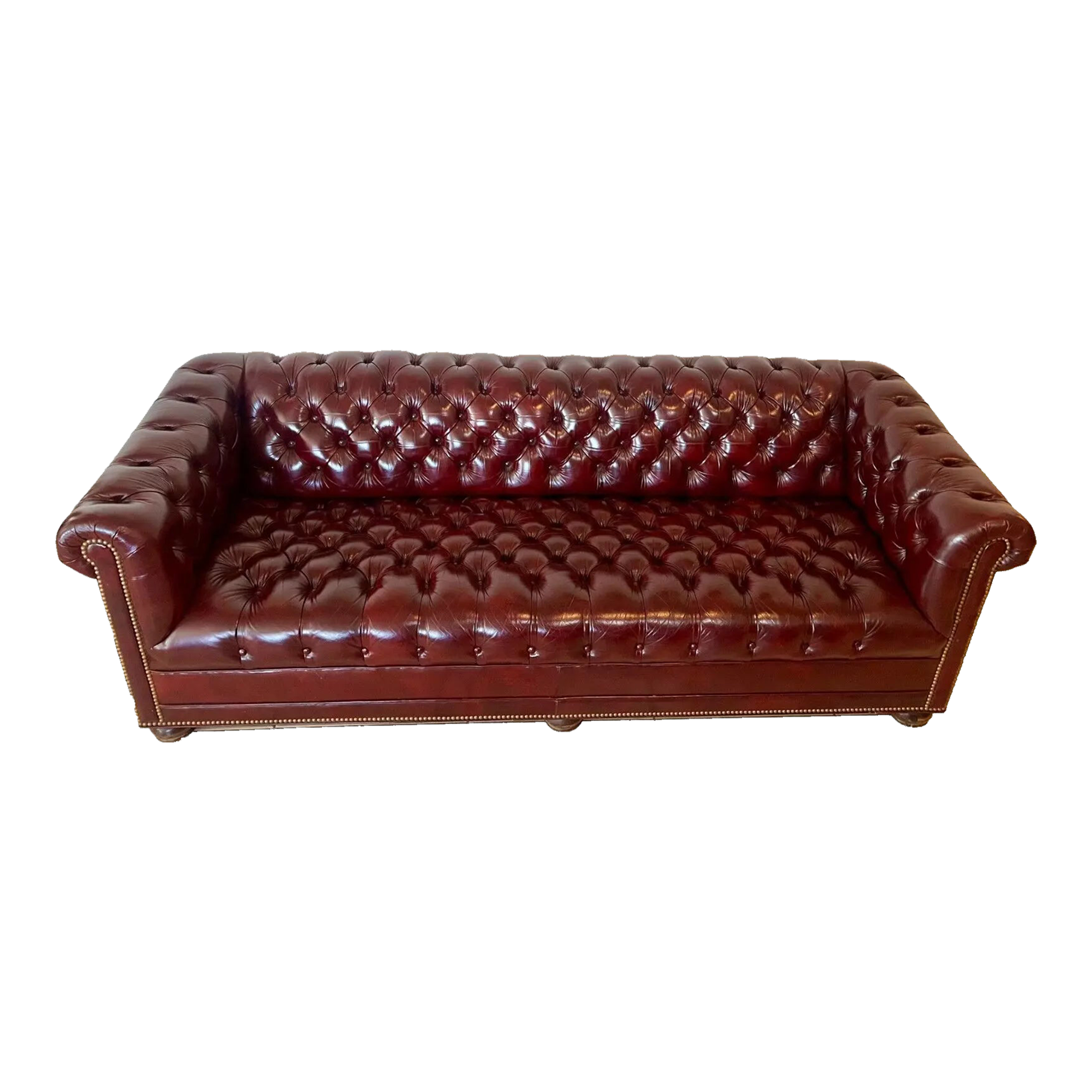 Chesterfield Sofa Hancock Moore Fine Leather Rolled Arms Tufted