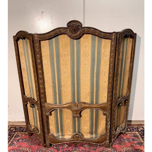 Louis XV Style Screen with 3 Panels For Sale - Image 5 of 7