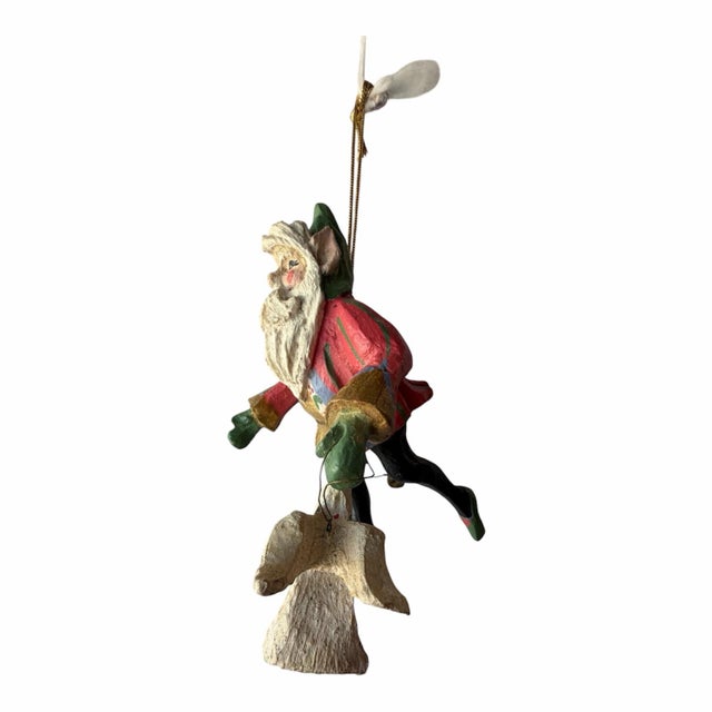 Shabby Chic Vintage House of Hatten "Enchanted Forest" Santa Elf Ornament For Sale - Image 3 of 6