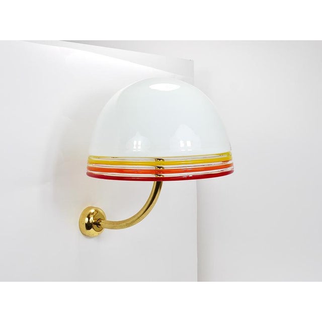 Febo Wall Lamps Sconces in Brass & Murano Glass by Roberto Pamio for Leucos, Italy, 1970s, Set of 2 For Sale - Image 13 of 18
