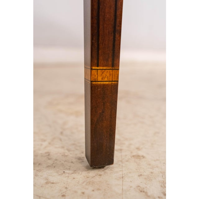 Henkel Harris Cherry Gate Leg Federal Style Flip Top Games Table For Sale - Image 10 of 11