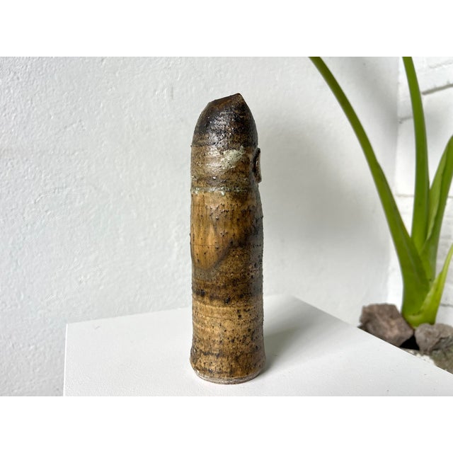 Sandstone Owl Sculpture by Claire Berger, La Borne, Late 20th Century For Sale - Image 3 of 11