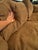 94" Custom Camel Microfiber Down-Filled Cloud Sofas in the Style of Milo Baughman - Pair For Sale - Image 9 of 12