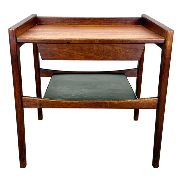 1960’s Mid Century Modern Jens Risom Walnut Nightstand For Sale