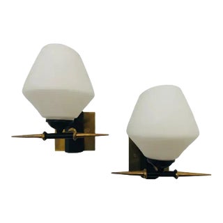 French 1960s Arlus Wall Lamps - A Pair For Sale