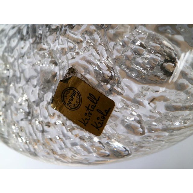 Space Age Italian Crystal Silver Metal Vase by Kristall Krisla, 1960s For Sale - Image 4 of 9