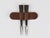 Carl Auböck Brass Corn Cob Skewers with Leather Holder attributed to Carl Auböck, Vienna, Austria, 1930s, Set of 2 For Sale - Image 4 of 10