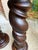 Pair Set of 2 Antique French Pedestal Stand Barley Twist Oak Large Plant Columns For Sale - Image 16 of 18