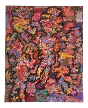 Jean Dubuffet Vintage 1999 Abstract Lithograph Calendar Print " Propitious Moment " 1962