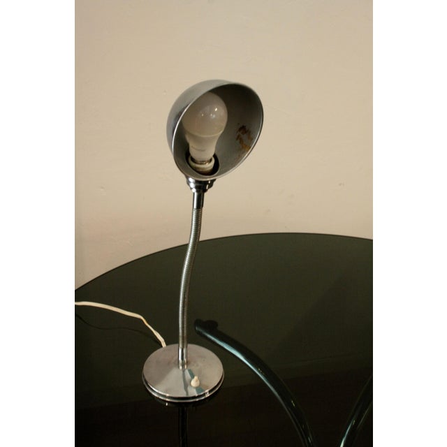 1970s Mid-Century Modern Chrome Table Lamp with Flexible Neck, 1970s For Sale - Image 5 of 7