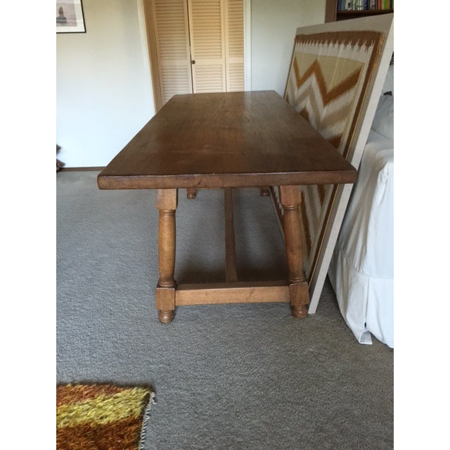 A rare piece of Northern California design history: This solid wood black walnut trestle dining table was handcrafted in...