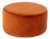 Modern Burnt Orange Velvet Circular Ottoman For Sale
