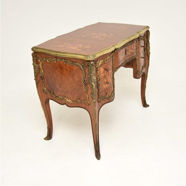 Vintage French Louis XVI Style Knee Hole Desk, 1930s For Sale - Image 3 of 12