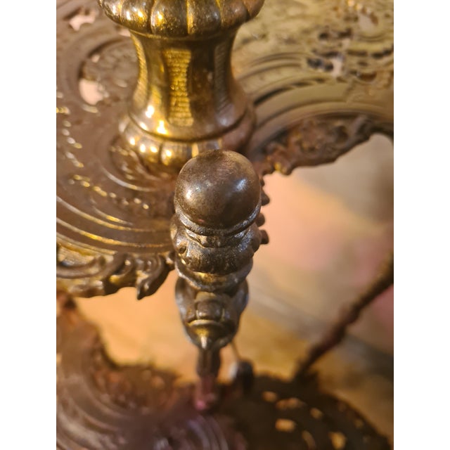 Antique Cast Iron Floor Lamp, 1900 For Sale - Image 10 of 12