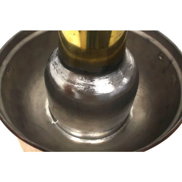 Mid-Century Modern Copper and Brass Coal Burning Food Warmer Removable Chimney Samovar For Sale - Image 3 of 9