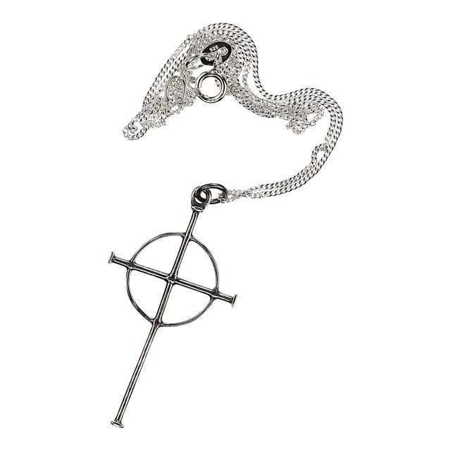 1970s James Avery Sterling Siler Pendant and Chain For Sale