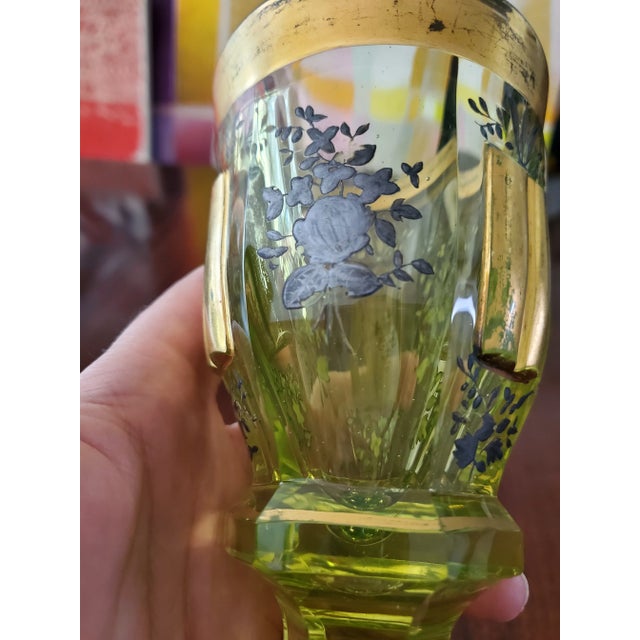 Antique Bohemian Glass Moser Crystal Spa Glass For Sale In Boston - Image 6 of 6