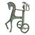 Athena on Her Chariot Ancient Greek Style Mid-Century Modern Horse Sculpture For Sale