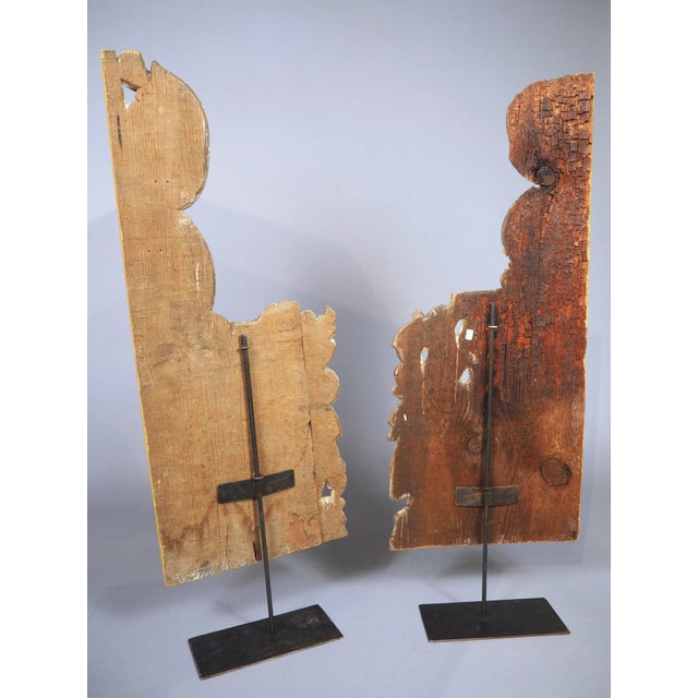 Impressive Pair of 18th Century Giltwood Carvings From Nice, France, h-39.75 In For Sale - Image 13 of 18