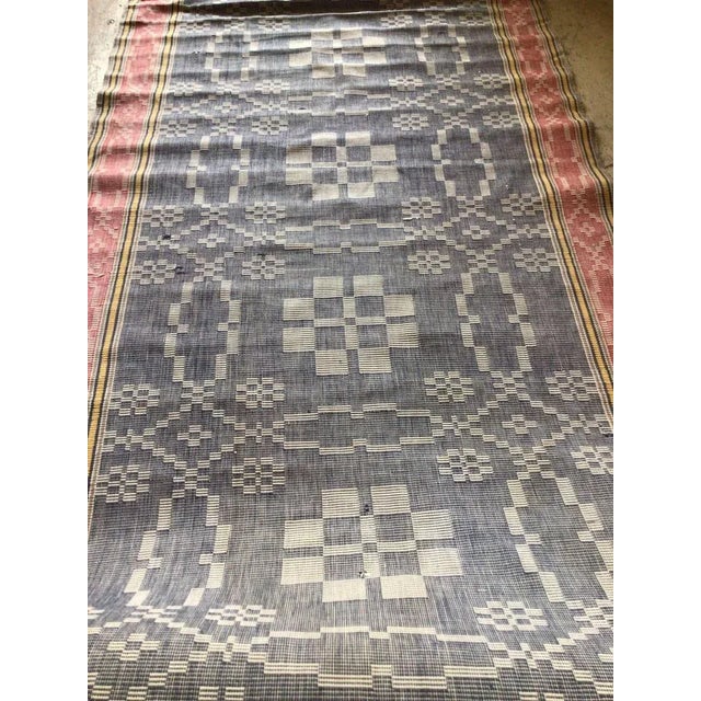 Textile Mid 20th Century Swedish Hand Woven Light Weight Runner For Sale - Image 7 of 9