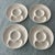 Vintage White Ceramic Artichoke Plates - Set of 4