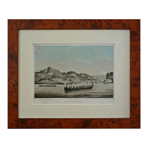 Commodore Perry Japan Framed Lithograph Uraga Yedo Bay US Japan History