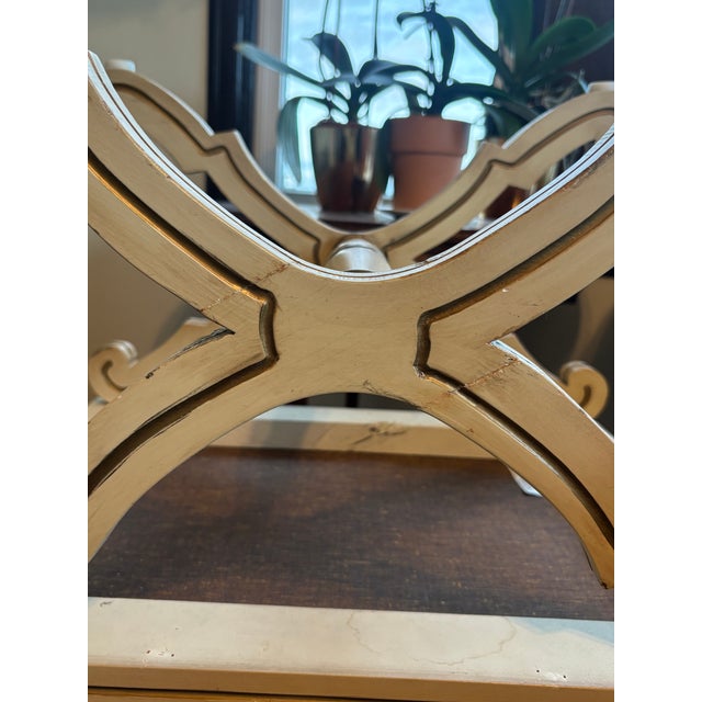 Mid-Century Karges Pair Benches Button-Tufted Champagne Upholstery For Sale - Image 11 of 12