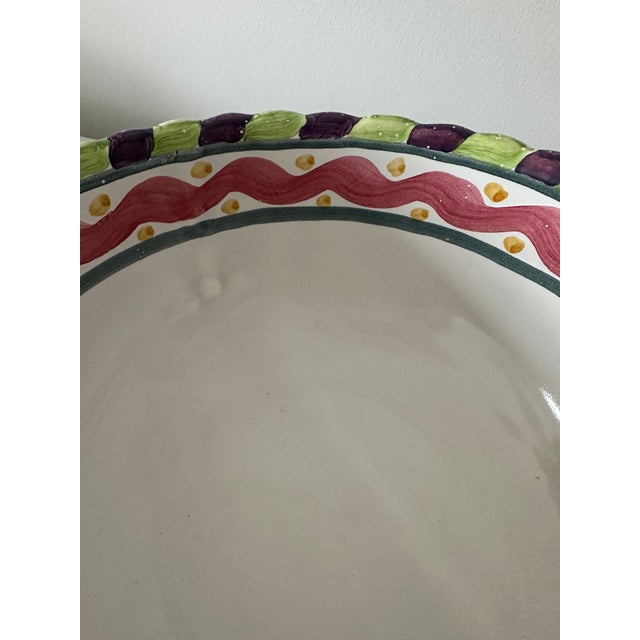 Handmade MacKenzie-Childs Piccadilly bowl was purchased as the MacKenzie-Childs tent sale in Aurora, NY ~2017. There is...