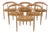 Danish Modern Oak and Paper Cord Chairs by Falsig, 1970s, Set of 6 For Sale