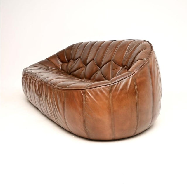 Ligne Roset Vintage Moroccan Ottoman Sofa in Leather by Noé Duchaufour-Lawrance for Ligne Roset, 1990 For Sale - Image 4 of 18