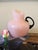 This is a stunning pink opaline glass pitcher with an applied black glass handle. Opaline glass dates back to the 16th...
