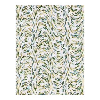 The House of Scalamandré Fountain Embroidery Fabric, Leaf For Sale