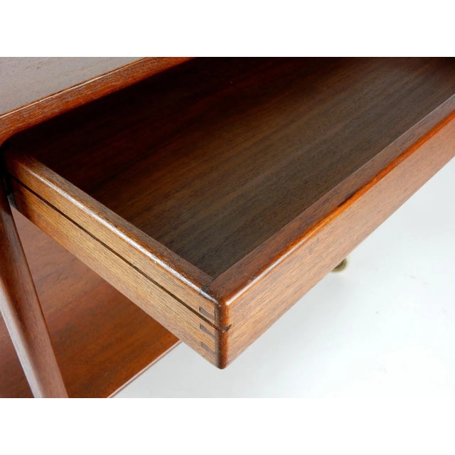 Wood Thorald Madsens Snedkeri Tea Trolley Bar Cart Edvard and Tove Kindt-Larsen For Sale - Image 7 of 12