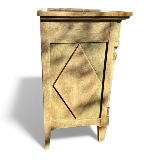 Wood 1980s Venetian Style Painted Palm Beach Regency John Widdicomb Chest of Drawers For Sale - Image 7 of 16